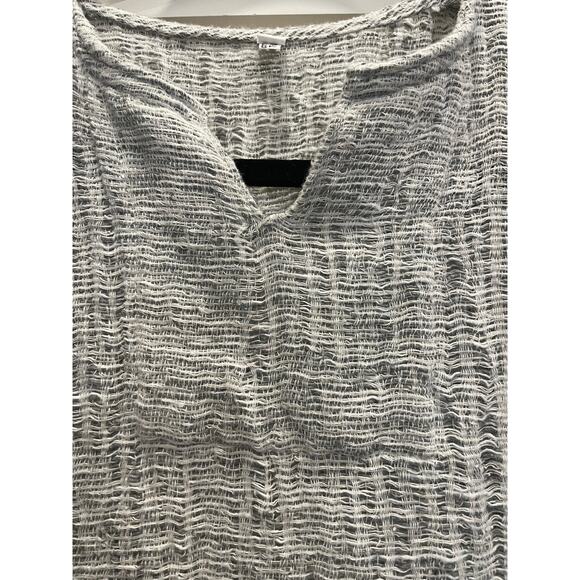 Gray and white woven ladies top L - Picture 10 of 10